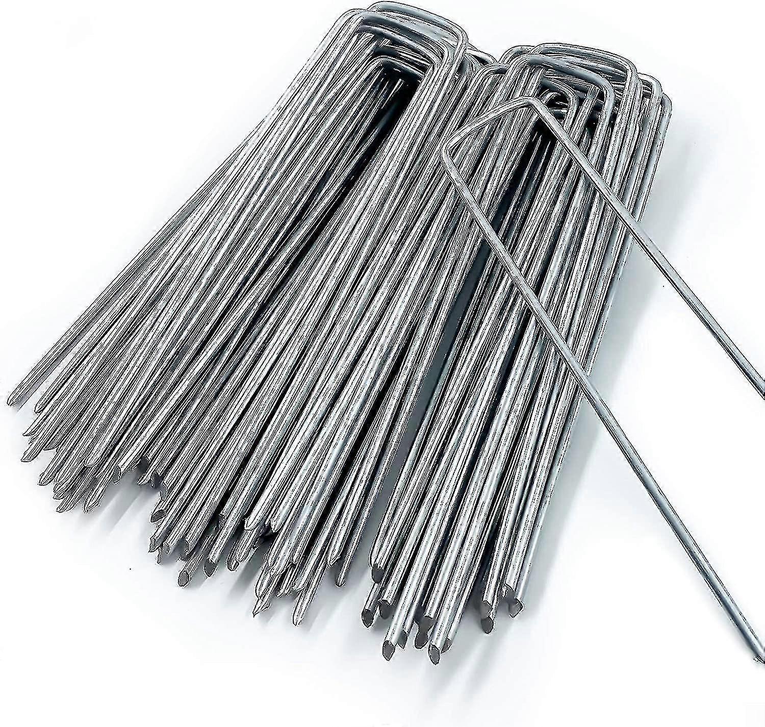 50 הימור גינה בצורת U, לכיסוי עשבים, קמפינג יתדות, גדר גינה, אורך 150 מ"מ, רוחב 25 מ"מ, קוטר 3 מ"מ-ZZY