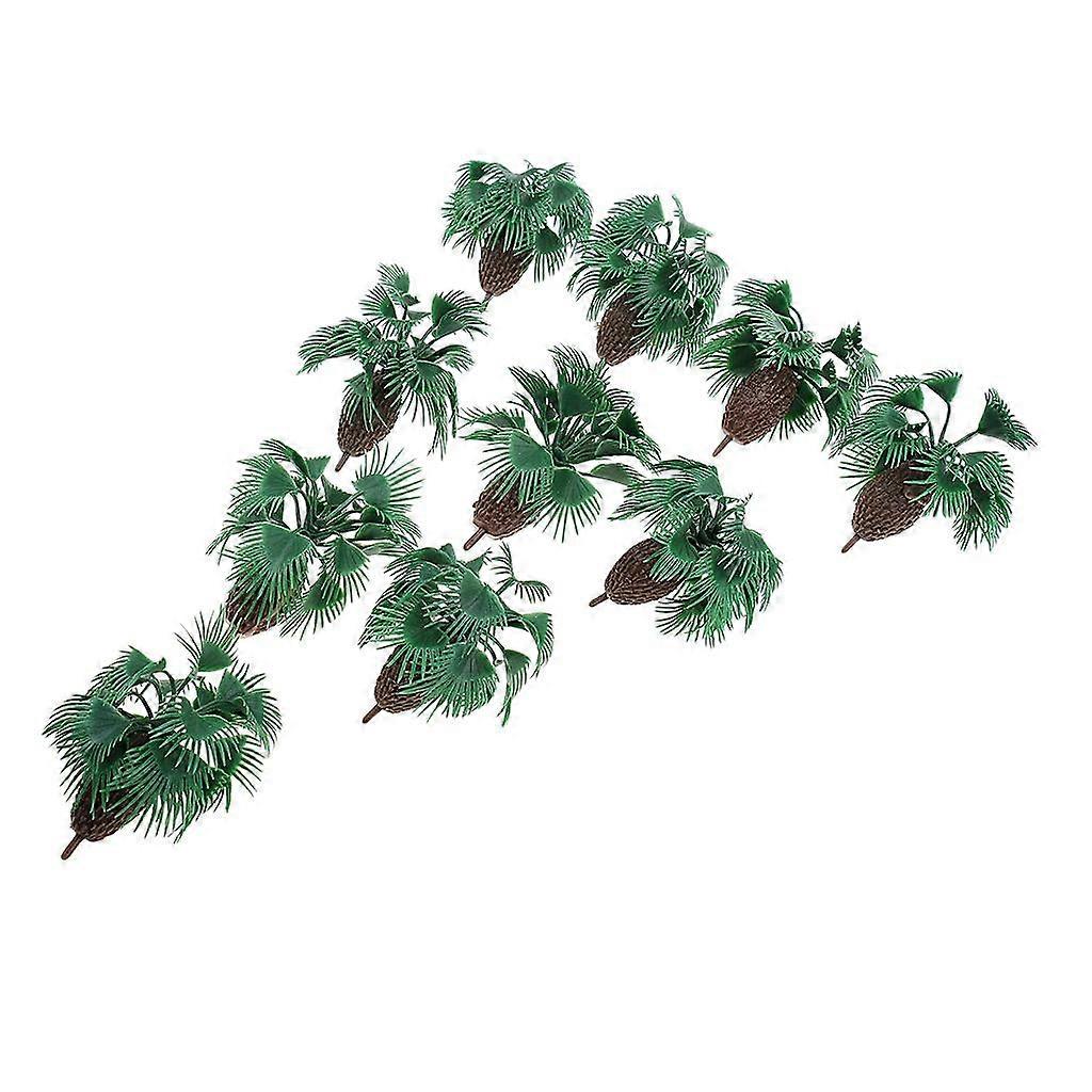10x Plastic Palm Tree Model Train Scenery