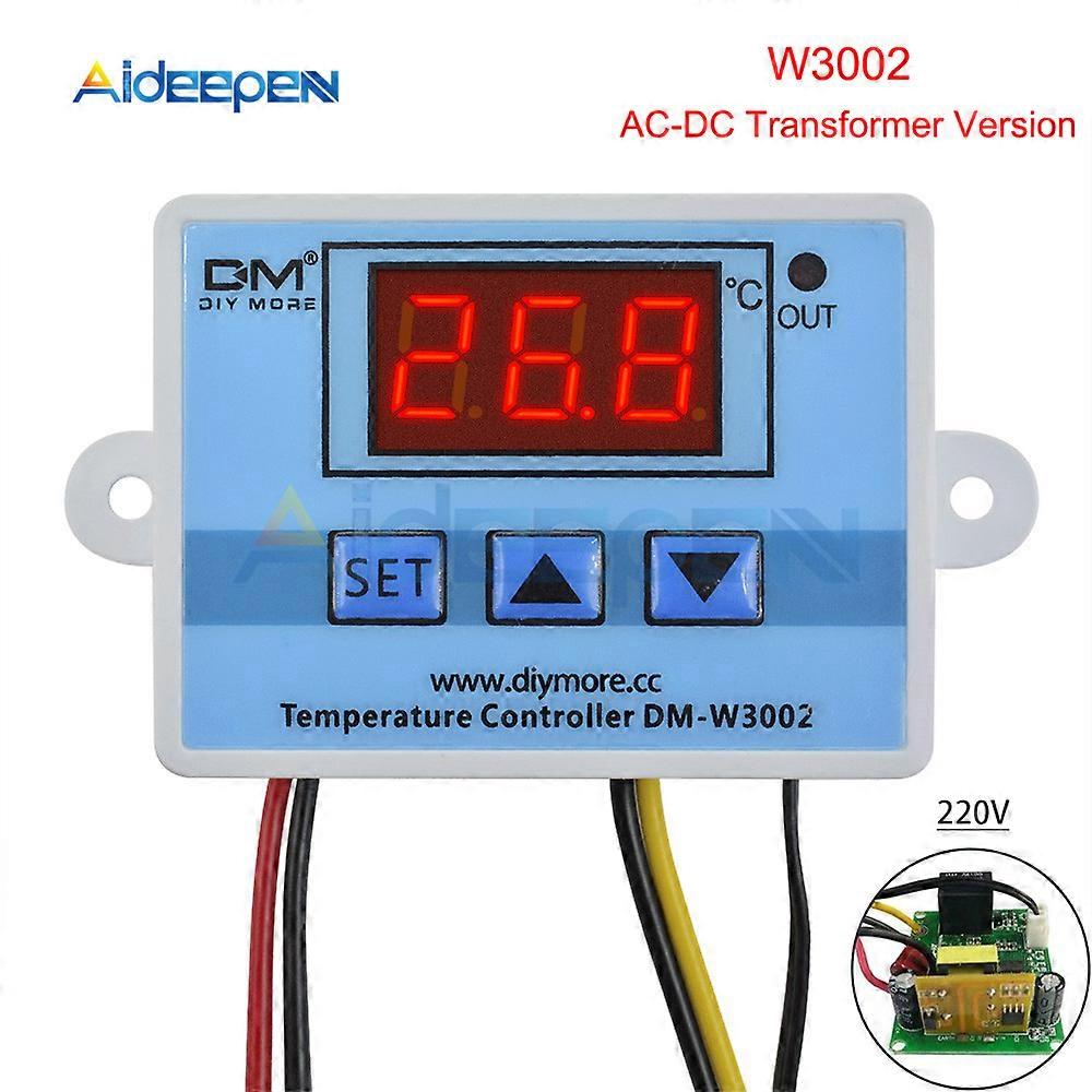 XH-W3002 DC 12V 10A Digital LED Temperature Controller Heating Cooling Temperature Control Switch Probe LCD Display
