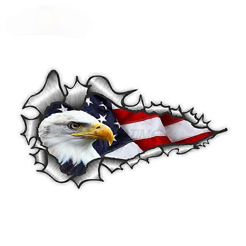 Bald Eagle Flag Car Sticker and Decal PVC Decoration Decals