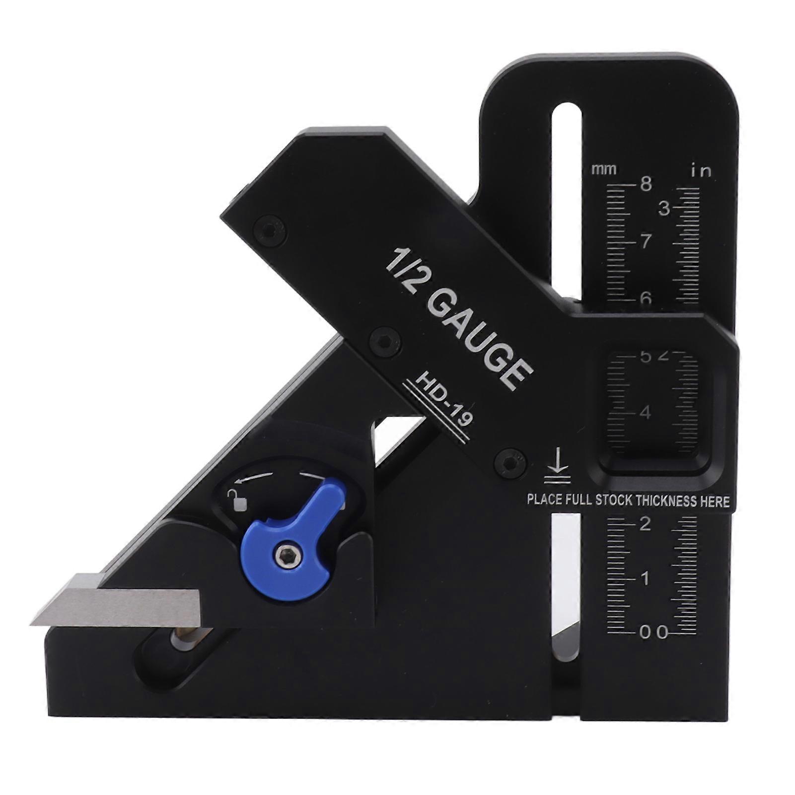 1/2 Center Measuring Tool Aluminium Alloy Automatically Center Find High Accuracy for Table Saw Router