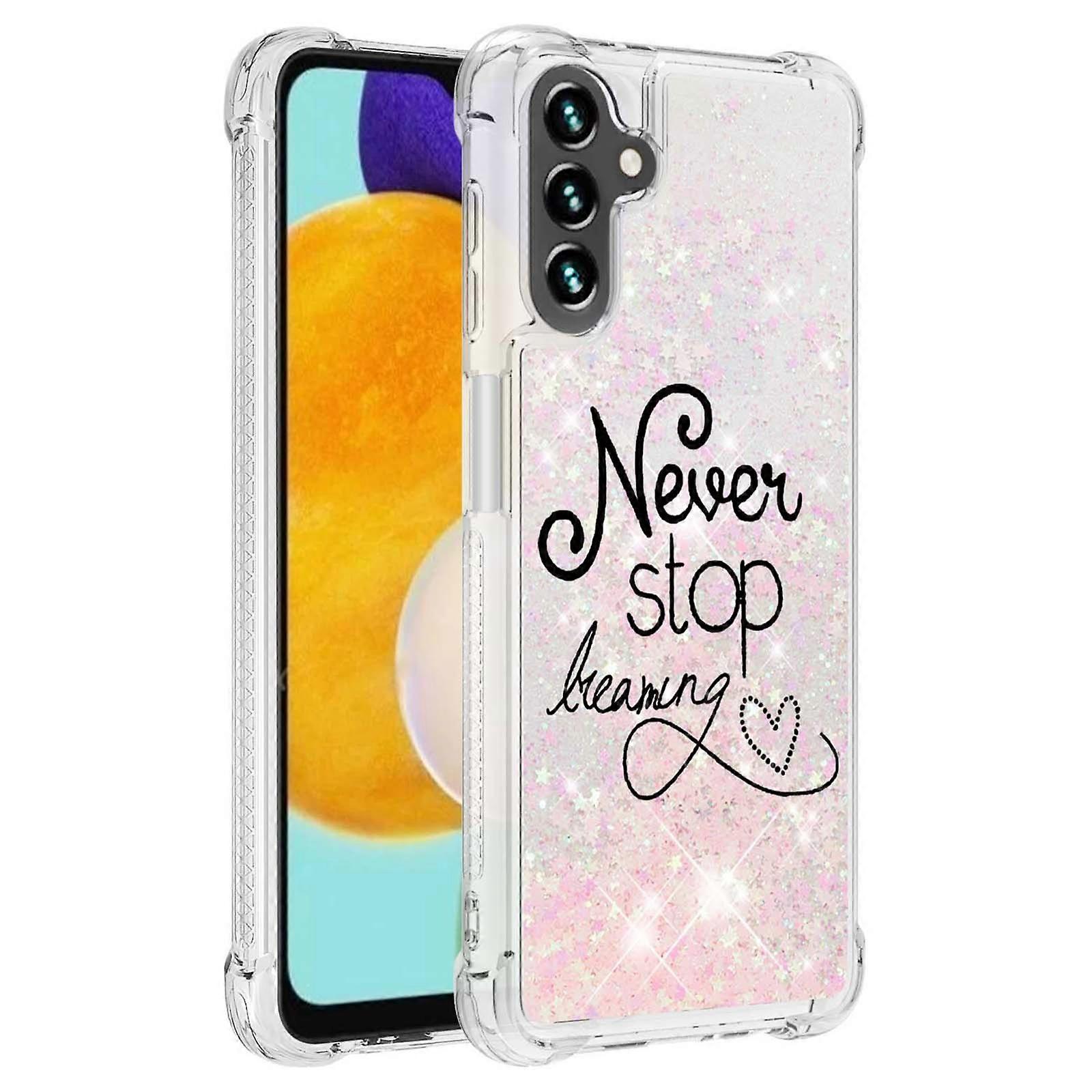 YB Quicksand Series-2 Phone Case for Samsung Galaxy A54 5G Anti-Drop Glittery Soft TPU Case Pattern Printed Shockproof Cover