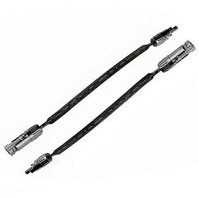 1 Pair of Solar Cable Window Feedthrough, 16Inch Flat Solar Panel Wiring with Plug and Coupler Solar Panel Connector