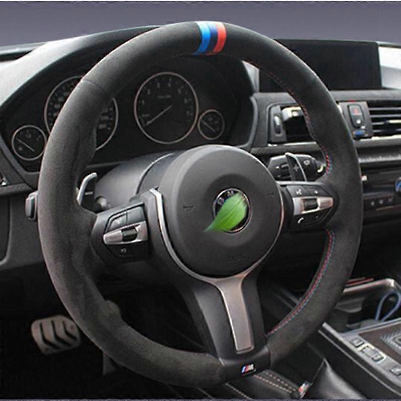 Customized Car Steering Wheel Cover Suede Braiding For BMW F87 M2 F80 M3 F82 M4 M5 F12 F13 M6 F85 X5 M F86 F33 X6 M F30 M Sport