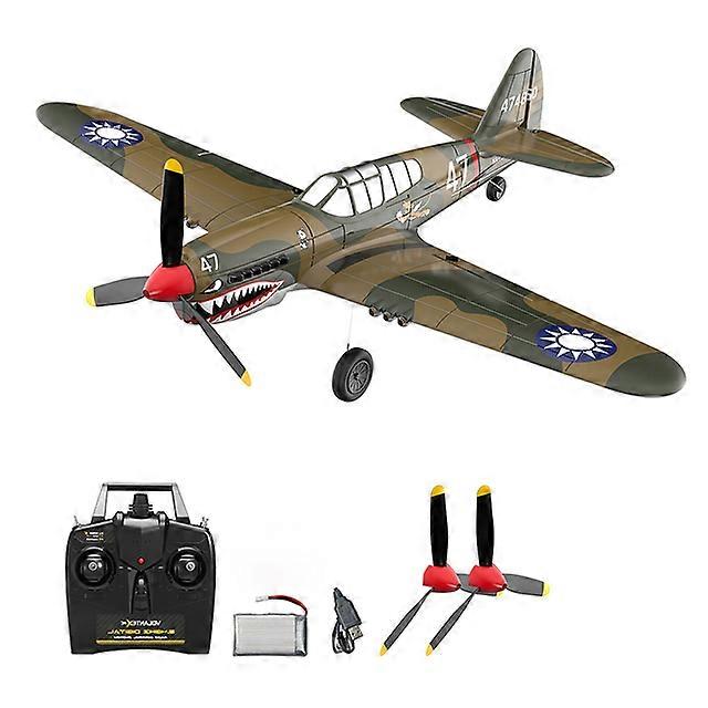 P40 Remote Control Aircraft2.4ghz 4ch Epp 6-axis Gyro Remote Control Aircraft One-key U-turn Aerobatic Rc Fighter Aircraft Rtf 761-13 Toy Gift