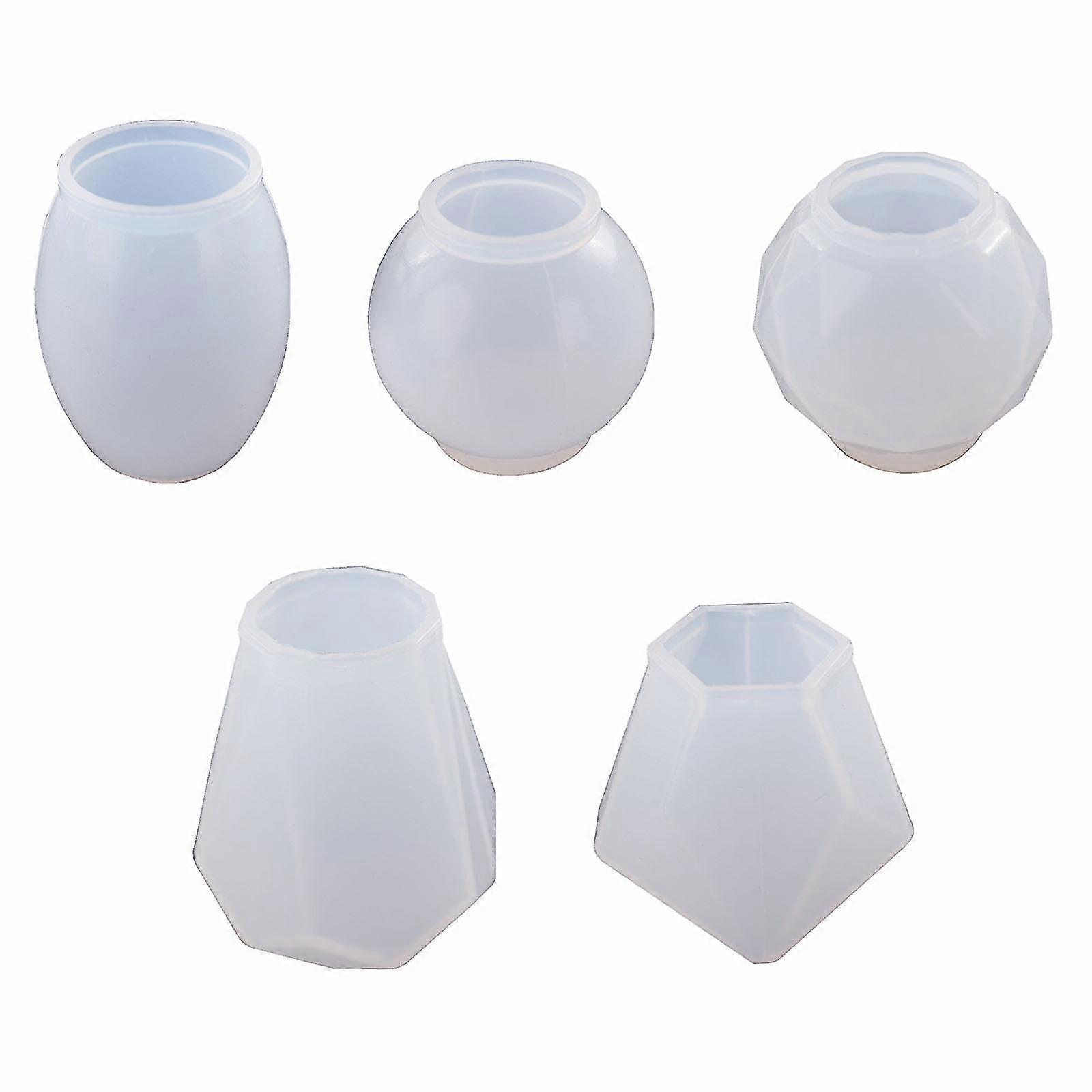 5pcs Resin Casting Molds Sphere-shape Bottle Stopper Molds For Diy Wine Sealers