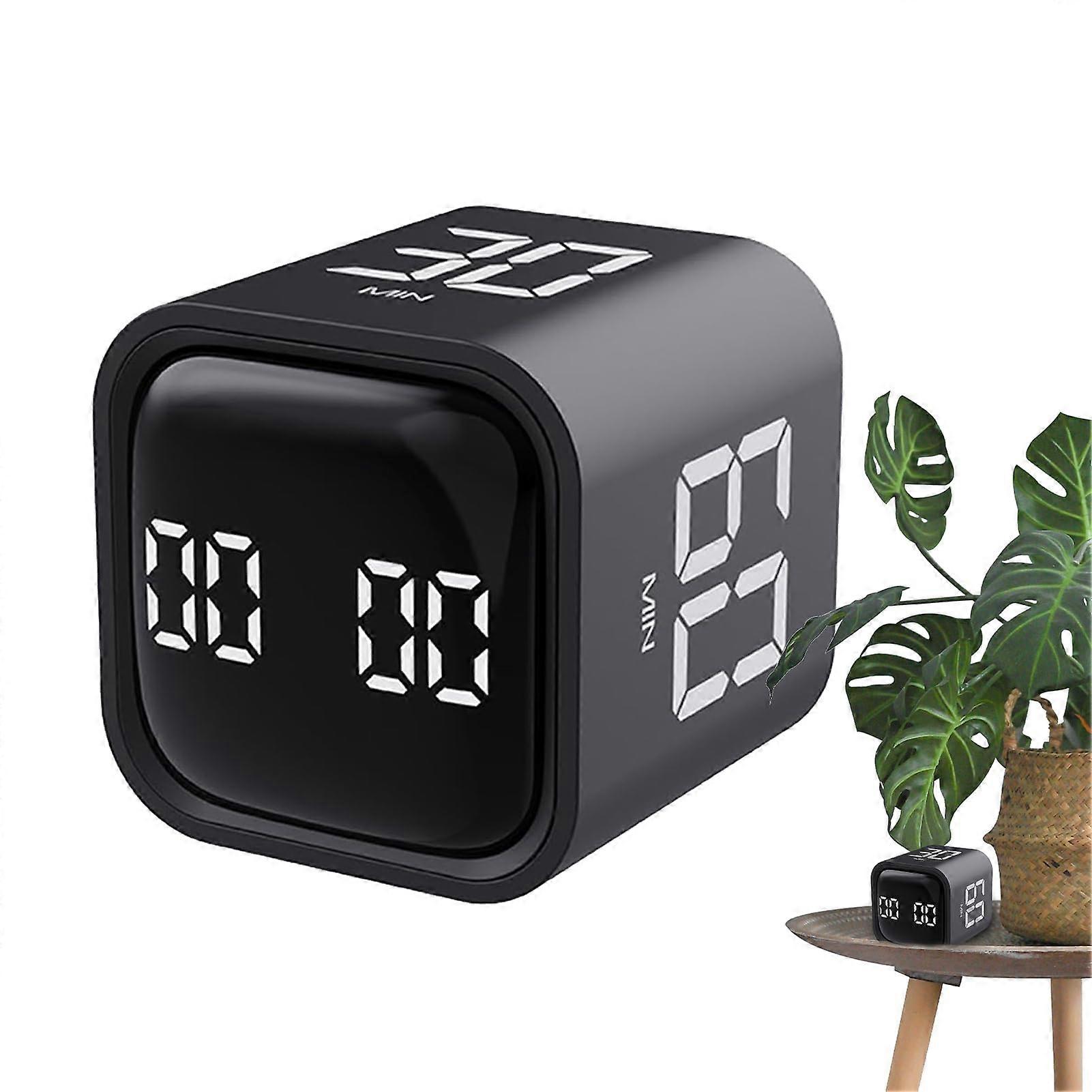 Timer Cube, ABS Digital Visual Timer with Gravity Countdown Settings, Type-C Charging Cube Timer, Visual Kitchen Timer, Rotating Timer for Cooking in 