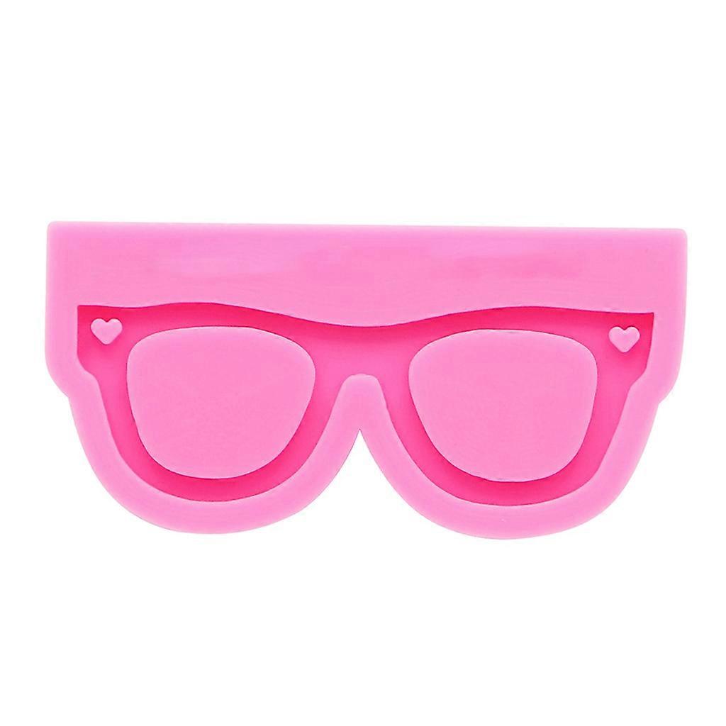 Shiny Glasses Shape Keychain Mold Handmade Glossy Mirror Glasses Keychain Mold