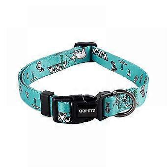 Veeki Dog Collar, For Small Medium Large Dogs, Pretty Boy Girl Nylon High-density Polyester Pattern Collars With Safety Buckle, Adjustable For Male Fe