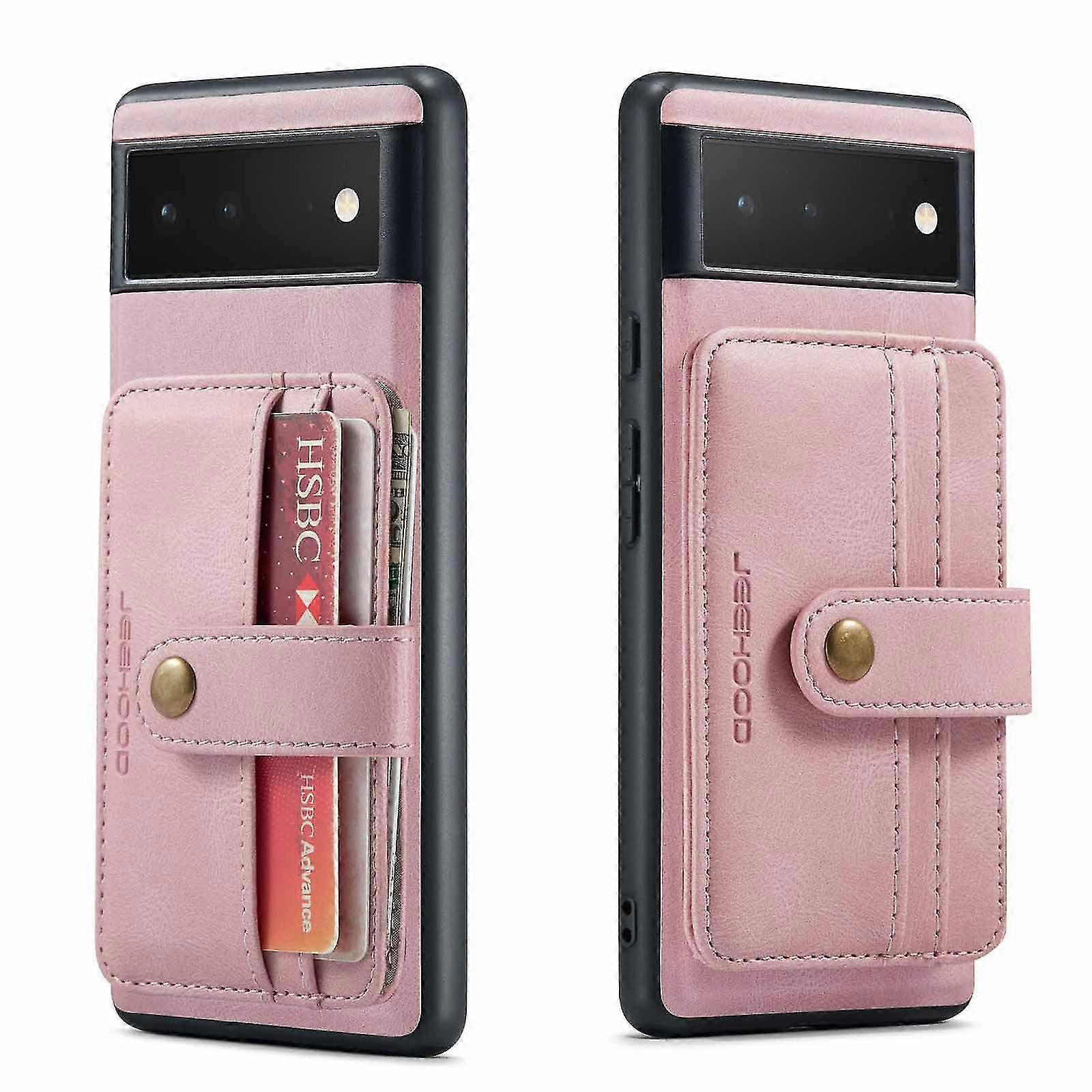 Pu Leather Wallet Case Compatible With Google Pixel 7 Pro/7, Detachable Magnetic Back Card Pockets Cover
