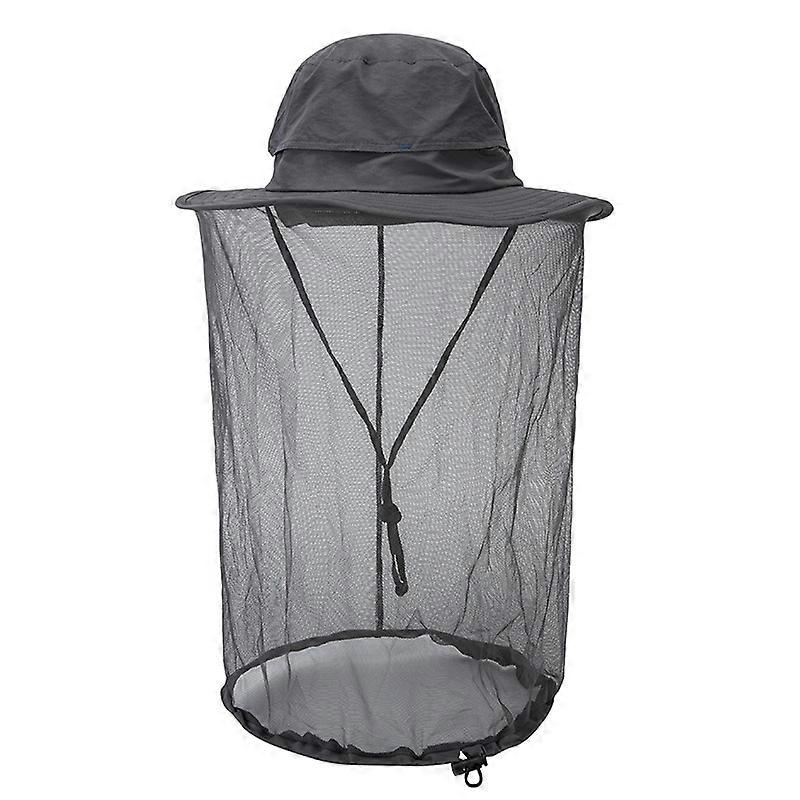 Cowboy Hat for Beekeeping Outdoor Mosquito Hat Jungle Face Cover Bucket Hat UV Proof Insect Net Veil Hat