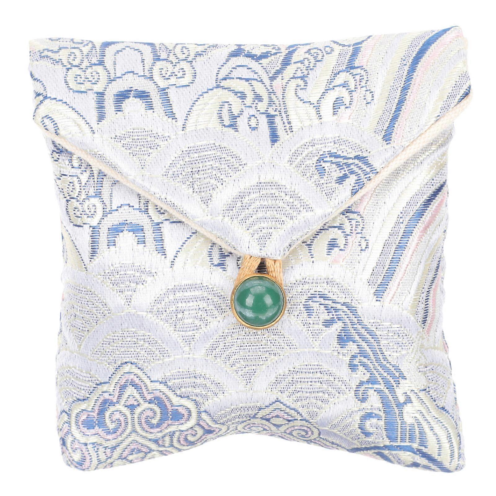 Pochette de rangement multi-usage Conteneur de bijoux portable Pochette de bijoux brodés