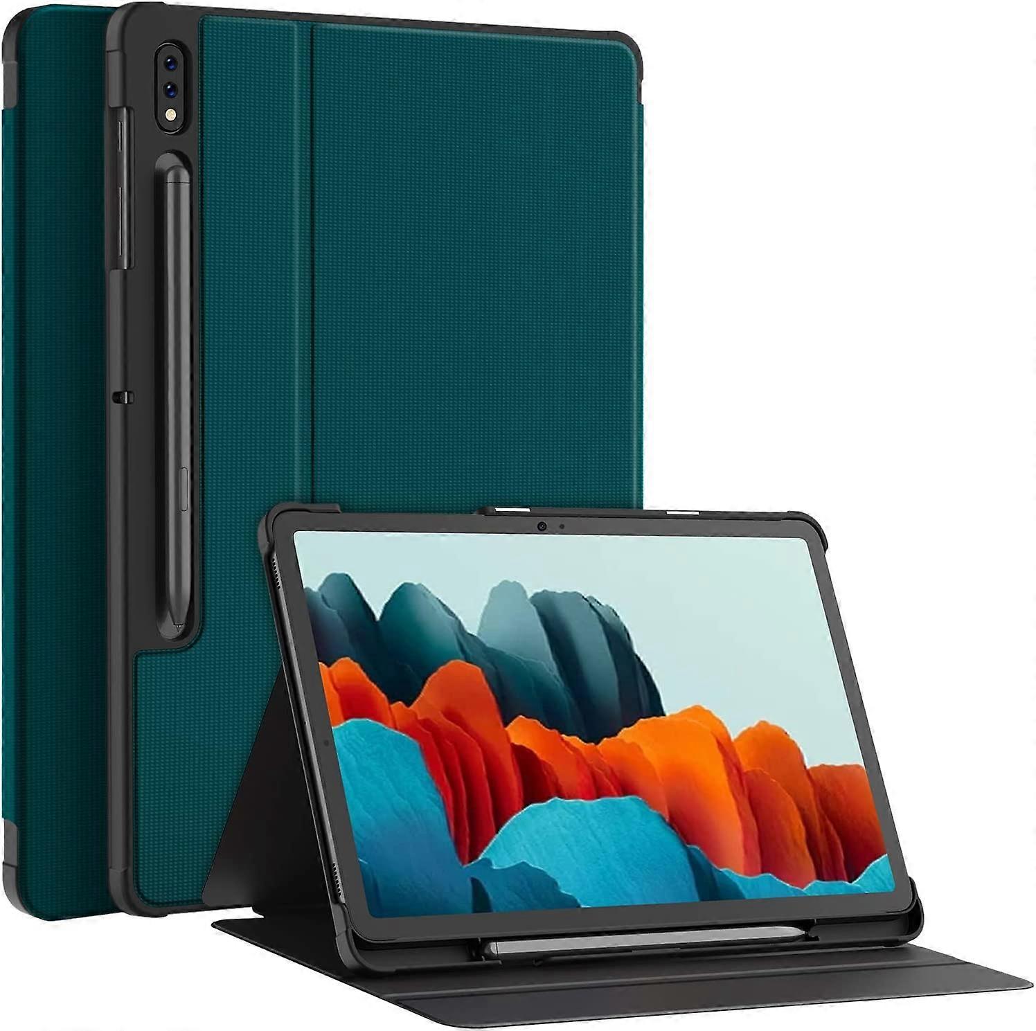 Case for Samsung Tab S8 2022 & S7 2030 -Premium Shock Proof Stand Folio Case -Teal