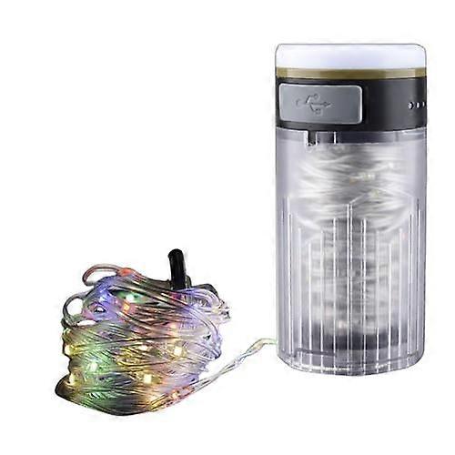 Multi functional outdoor camping light rainbow lighting camping light tent light portable retractable light string ambient light