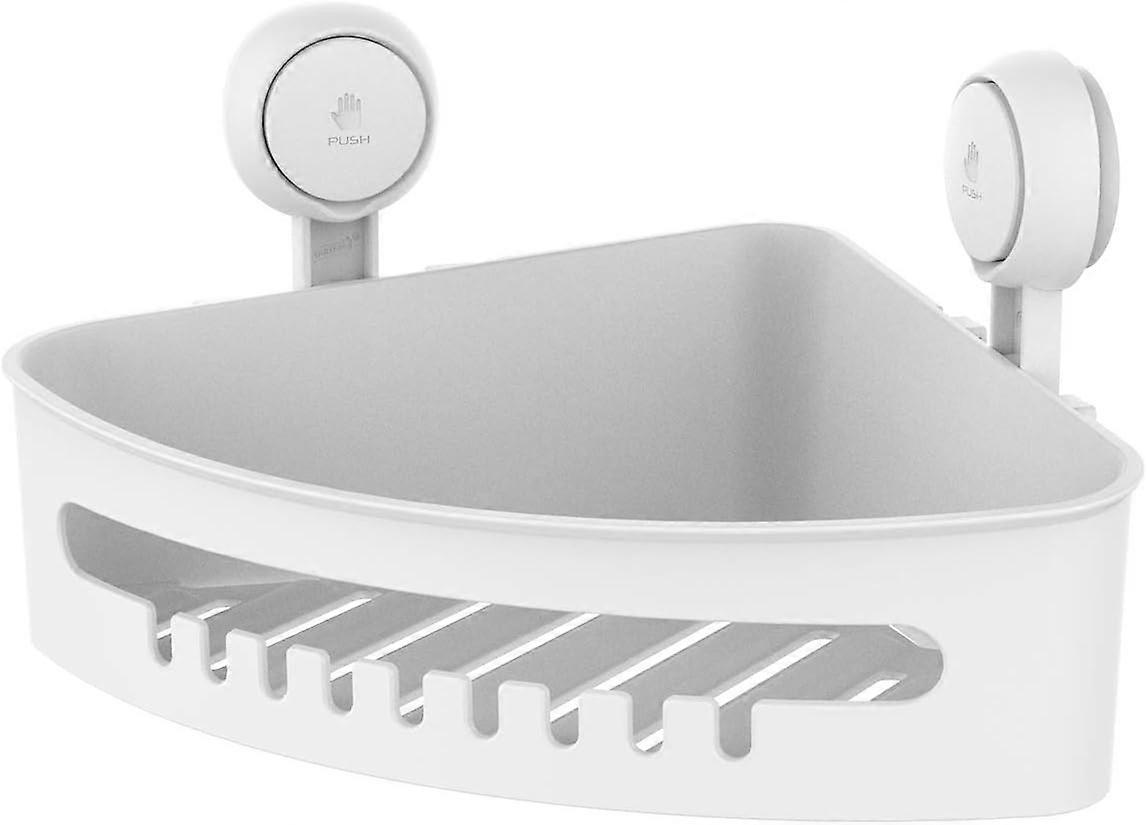 Corner Shower Caddy - Suction Cup - No-Drilling - Removable - Waterproof Oilproof - White