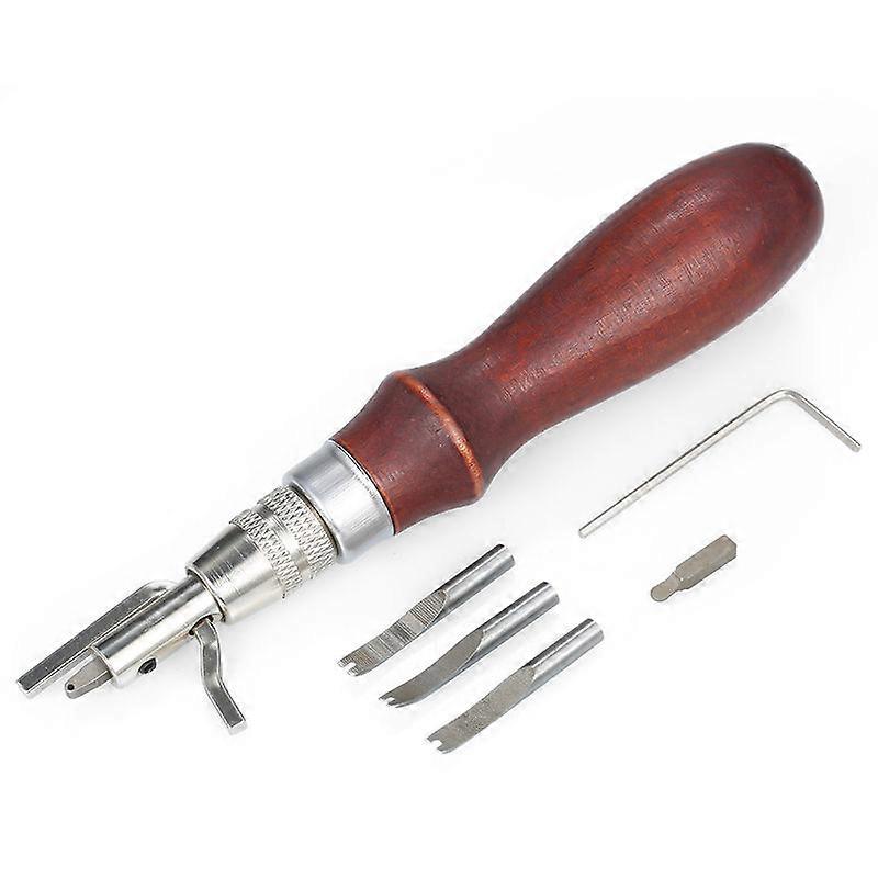 Leather Stitching Groover Set - 5 in 1 DIY Leathercraft Tools