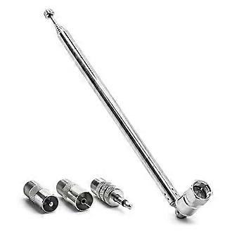 Stangantenne 3,5 mm adapter Fm radioantenne erstatning teleskopskrue F Type hannpluggkontakt