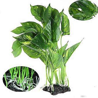 Fish Tank Aquarium Decoration Plastic Aquatic Plants Plant Decoration Green