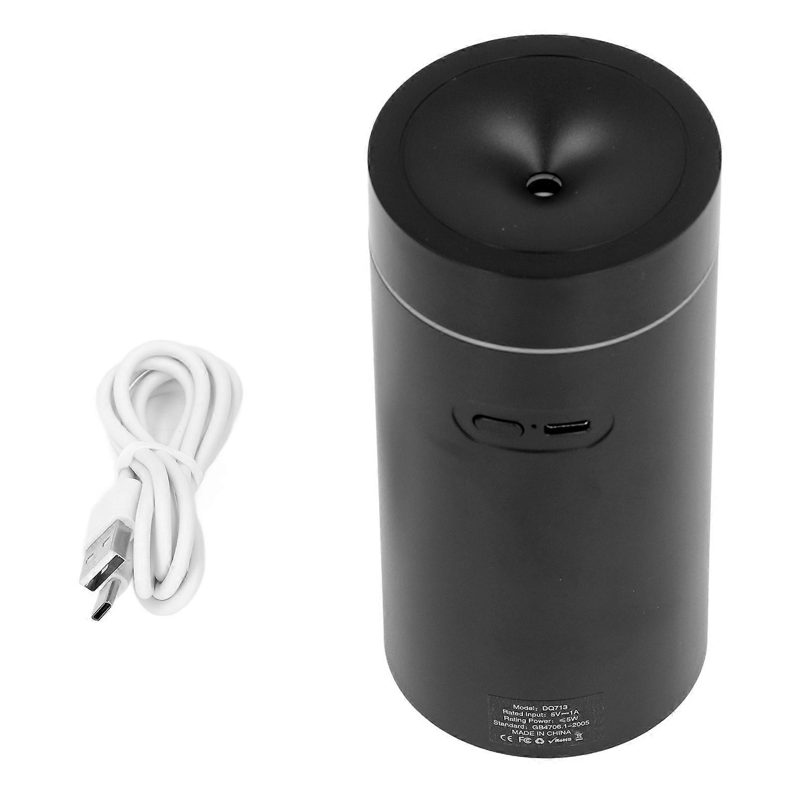 Car Diffuser USB Powered Automatic 2000mAh with 7 Colors Lights Car Humidifier for Driving Black