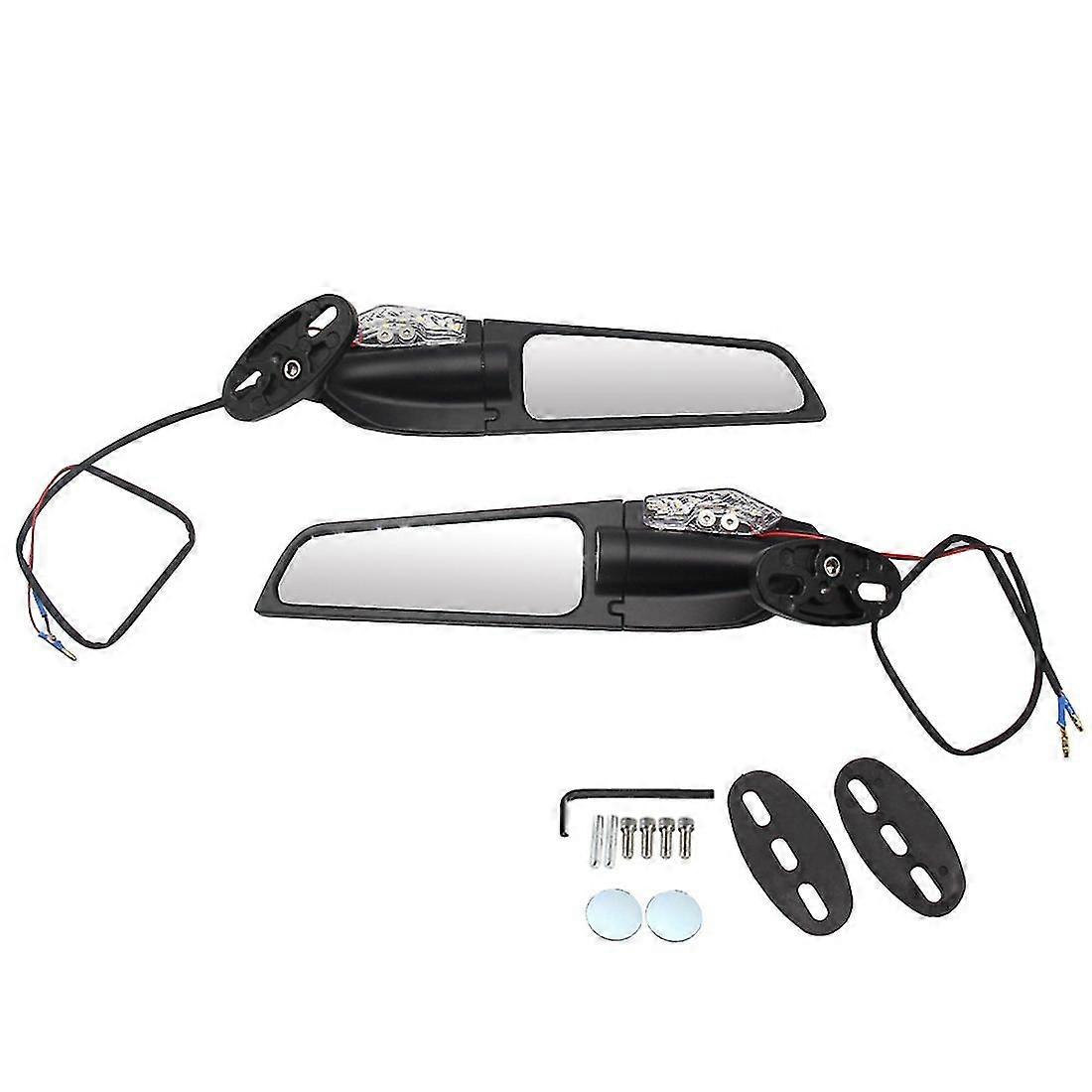 Motorcycle Adjustable Rotating Side Mirror Wind Wing, Rearview For