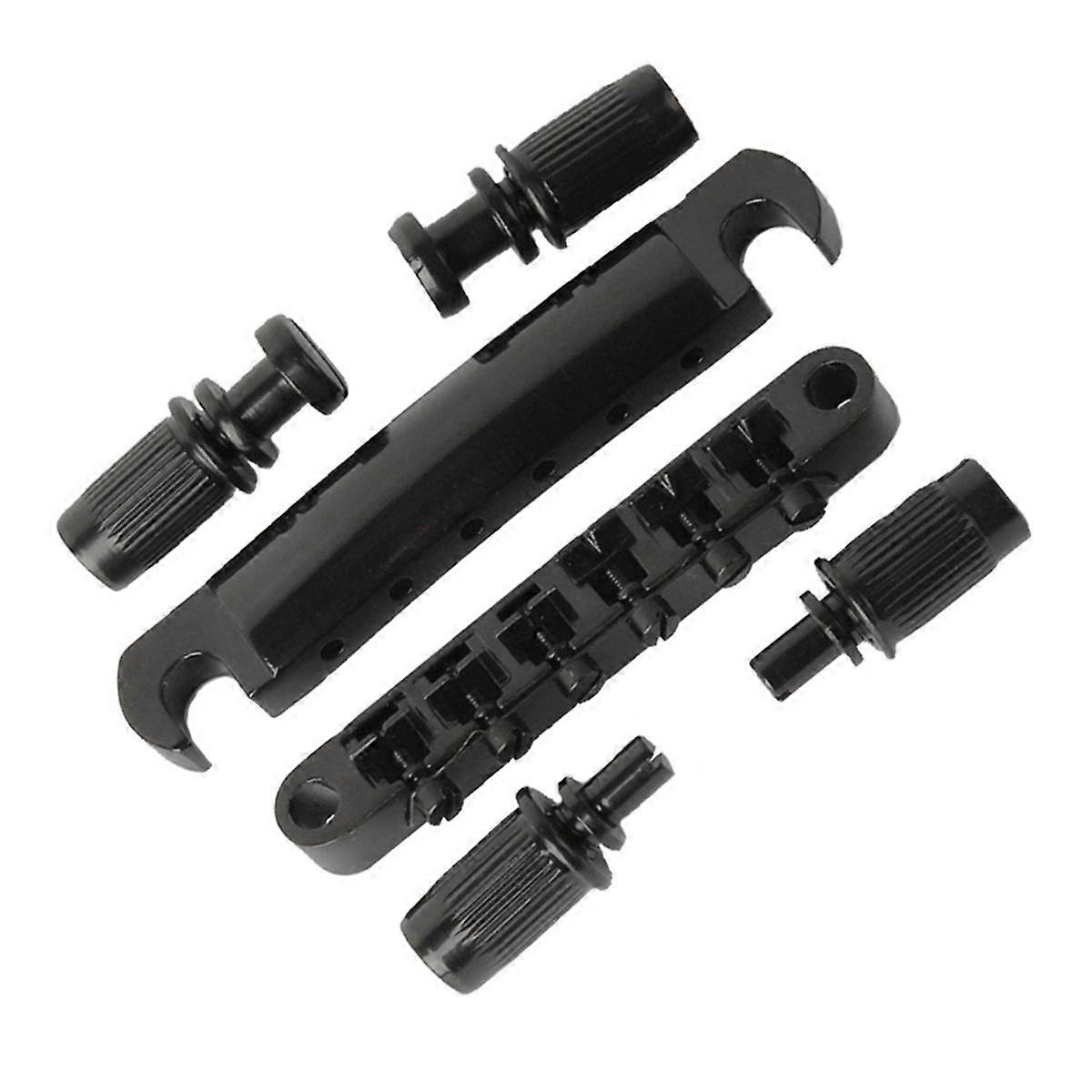 6 String LP Guitar Bridge for Electric Guitar Premium Quality Replacement Black