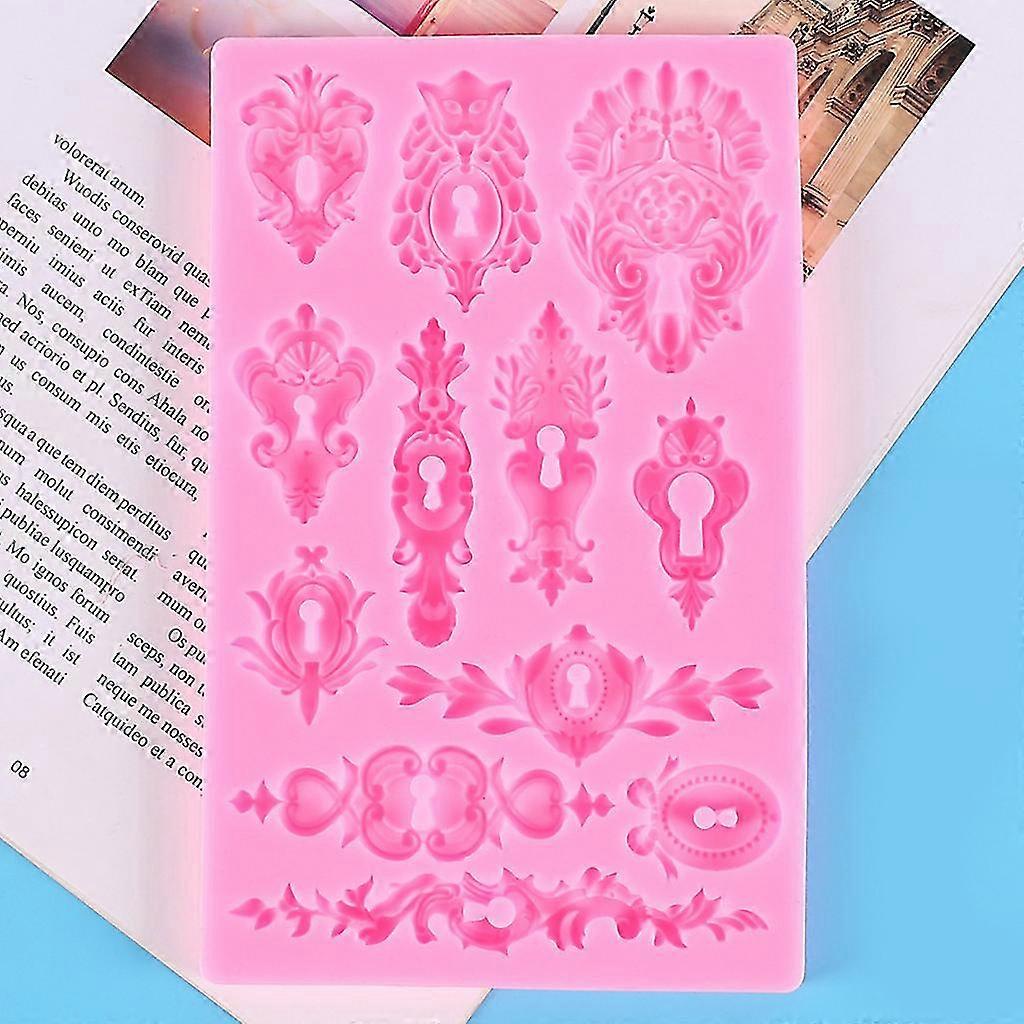 Silicone Moule Vintage Gaufré Motif Artisanat Gâteau Argile Décoration Cadeau De Famille
