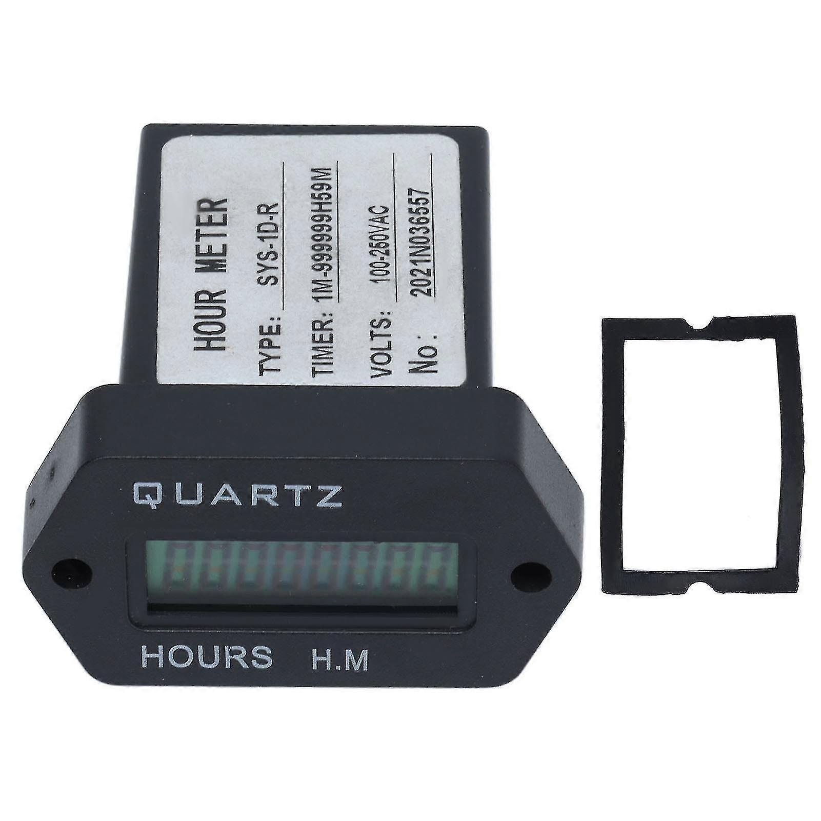 Industrial Time Counter Stable High Accuracy Digital Display Timer With Rubber Ring For Generator Excavator Lawn Mower