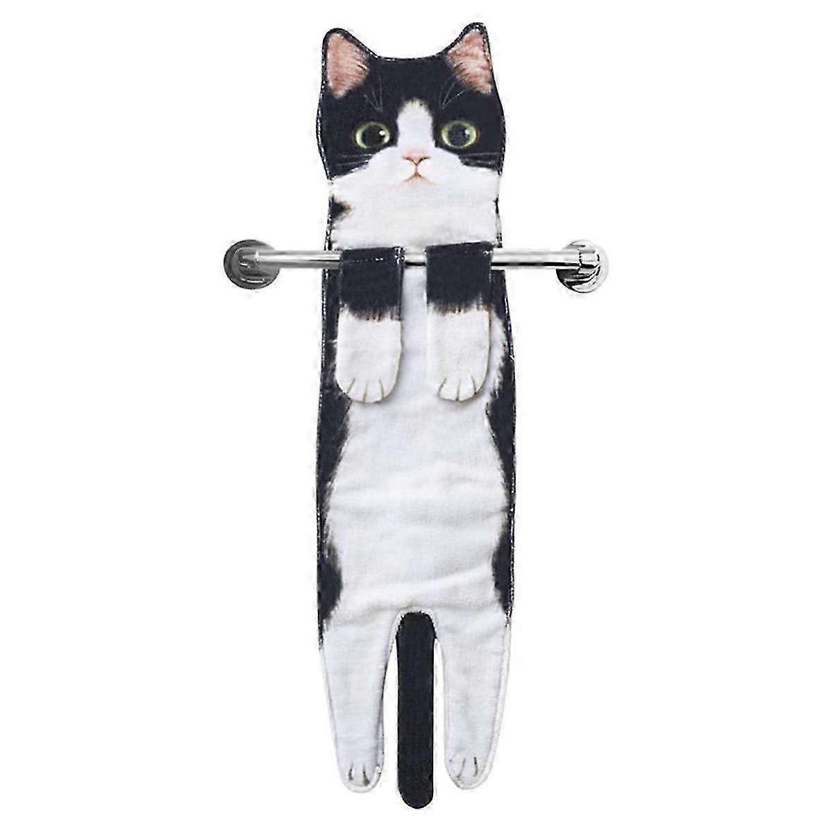 منشفة يدوية مضحكة للمطبخ والحمام ، مناشف معلقة زخرفية للحبيب ، هدايا الحبيب ، أبيض