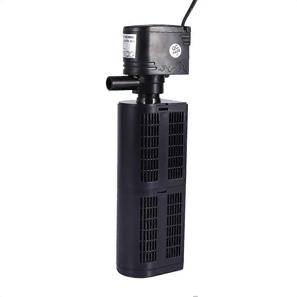 Multi function 3 in 1 Aquarium Filter Oxygen Pump Water Quality Purifier Tool EU Plug (18W)