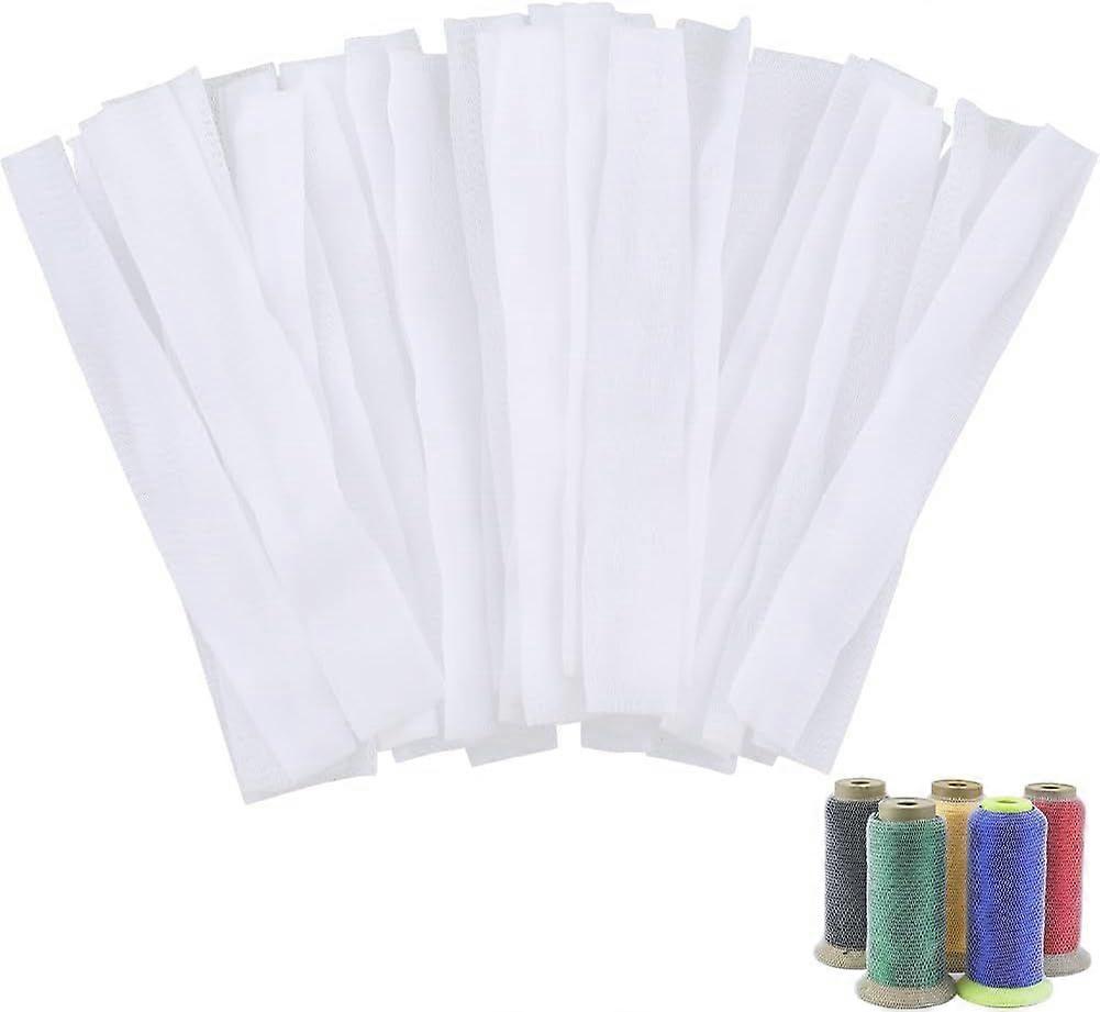 100Pcs Thread Net Spool Saver Huggers Cosmetic Makeup Brush Protective Mesh Sewing Thread Cones Nets for Different Sizes of Sewing Quilting Winding Em