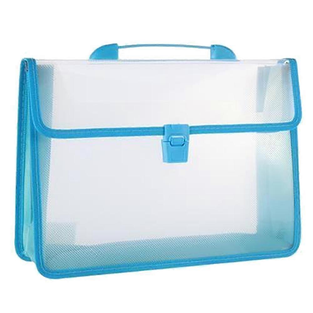 Pockets Expanding File Organizer With Handle And Lock, Plastic File Folders With Pockets