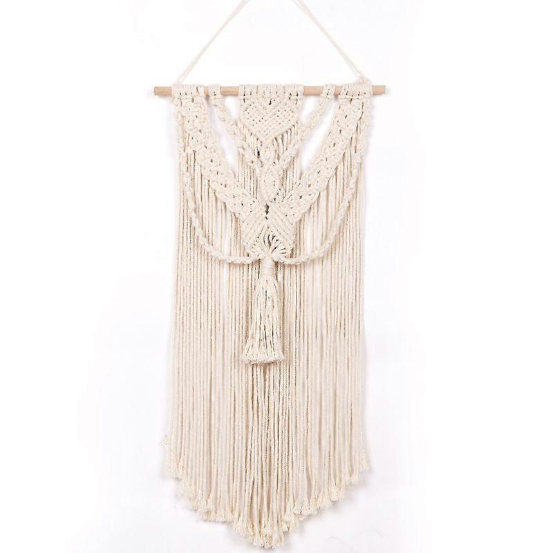 Bohemian diy τεχνητό υφαντό βαμβακερό σχοινί ταπετσαρία φούντα σπίτι τοίχο κρεμαστή διακόσμηση μεσαίο ραβδί ό, τι θέλετε 1 * 1