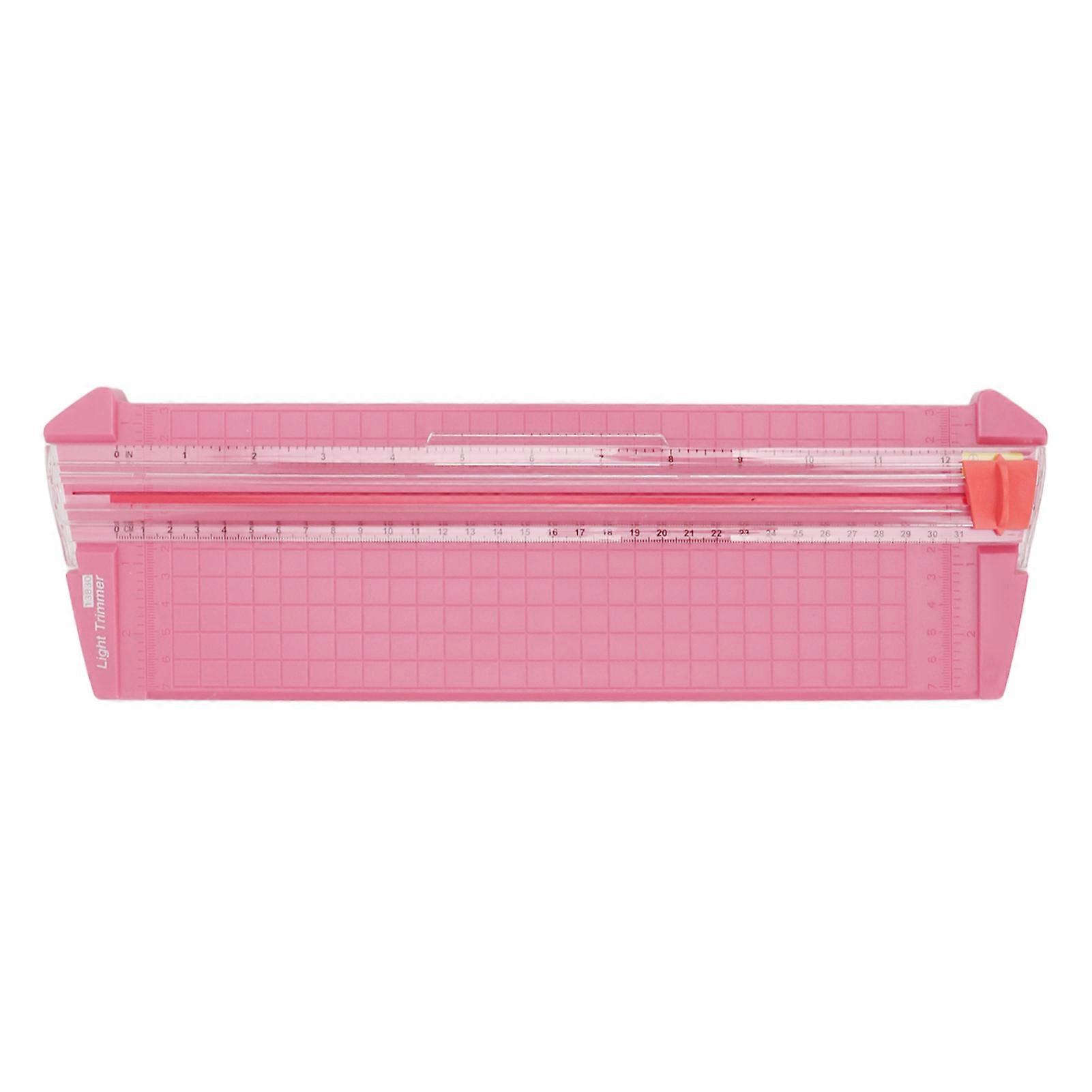 Small Paper Cutter Accurate Scale Metric Imperial System Lightweight Durable Easy Operation Paper Trimmer For A3 PaperRose Red