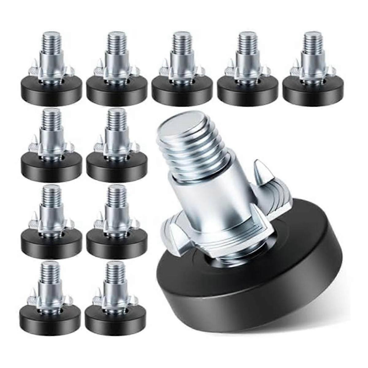 Furniture Leveling Feet with T-Nuts, 1/4In-20 UNC Thread Adjustable Levelers, Leg Levelers Table Feet Screw on for Deak