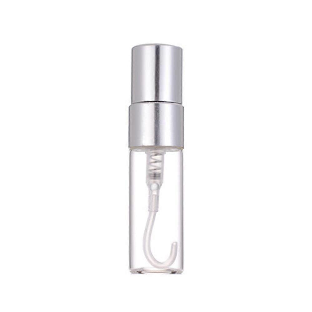 Mini Clear Glass Travel Bottles Set of 3, Space Saving 50ml Refillable Containers for Liquids and Toiletries