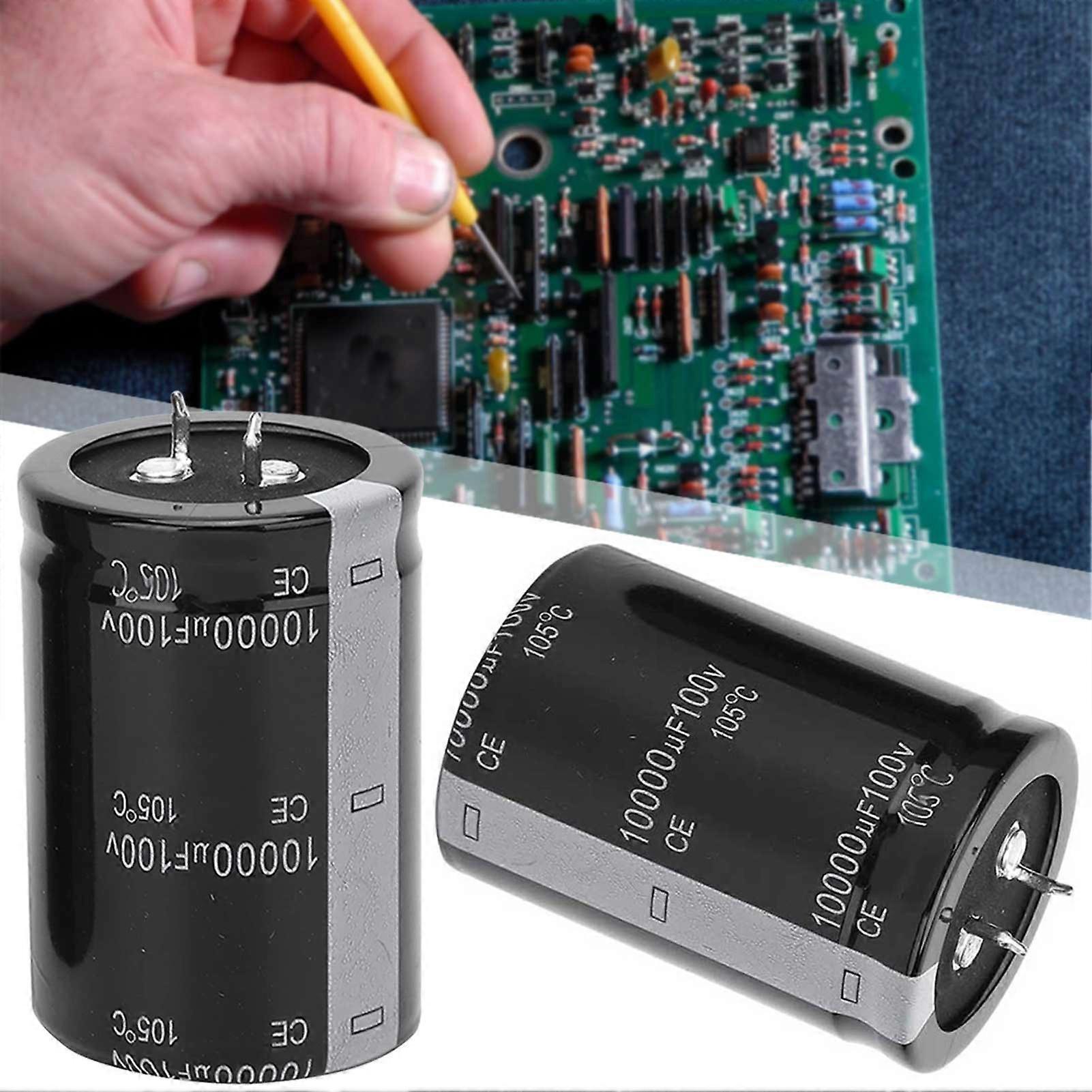 2pcs 10000uF 80V Electrolytic Capacitors High-Fidelity Electrolytic Capacitors for Computers