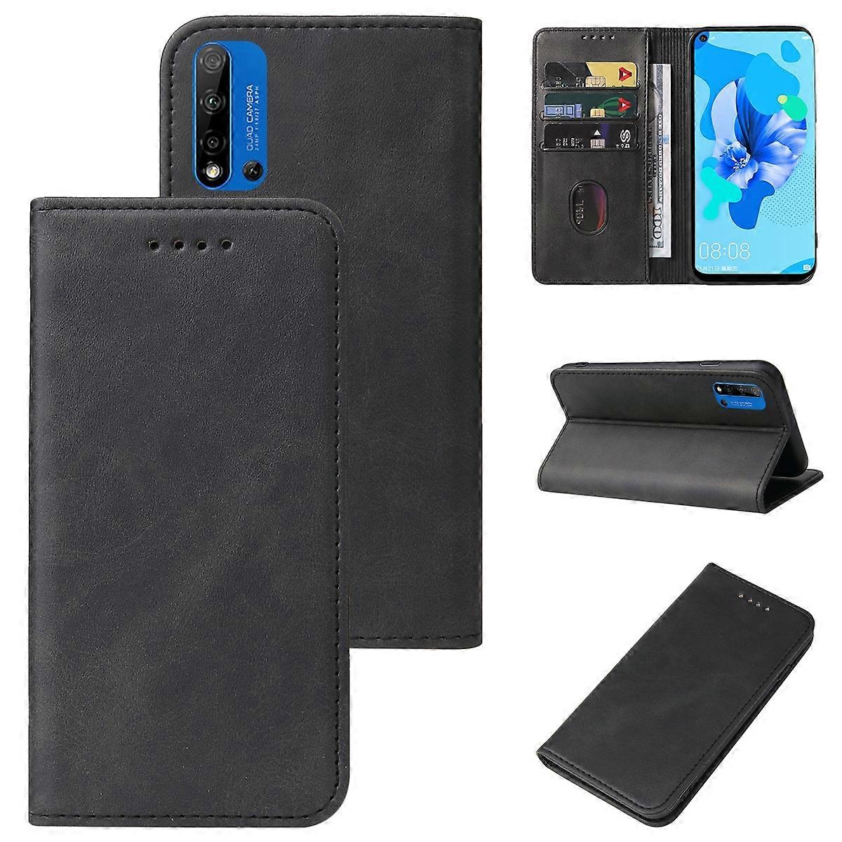 For Huawei Nova 5i Magnetic Closure Leather Phone Case