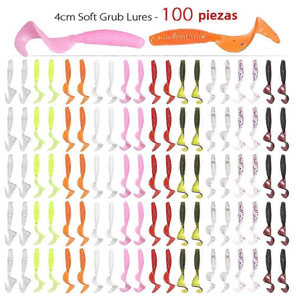 100pcs Soft Artificial Fishing Drag 4cm Toad Body Lily of the Valley Fishing Drag for Fishing in River Lake Sea and Cove