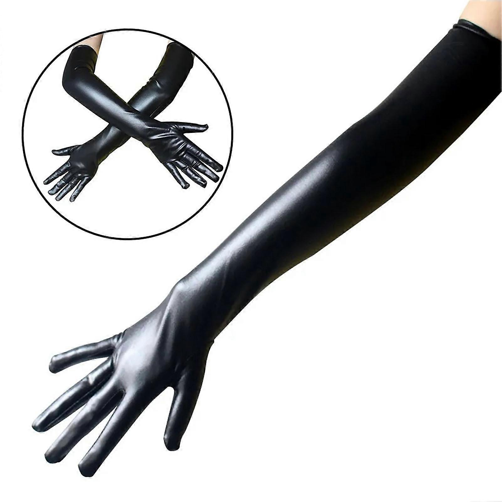 Stretchy Elbow-Length Glamour Gloves