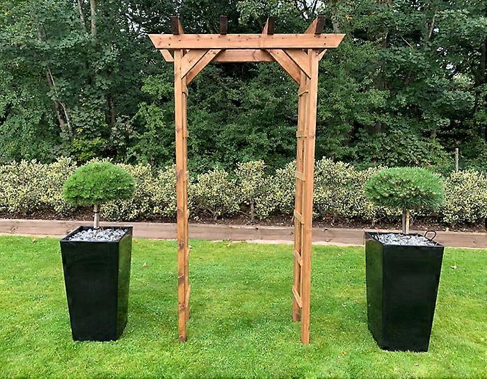 Hand Made Chunky Rustic Wooden Devonshire Garden Arch Solid Design