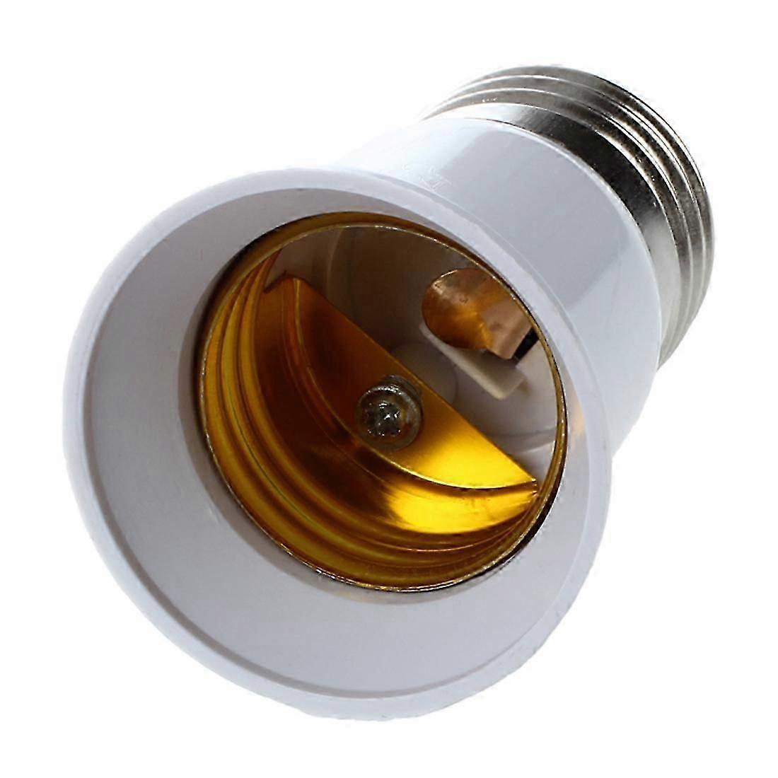 E27 la E27 bec titular Silver Tone White Adaptor Extender