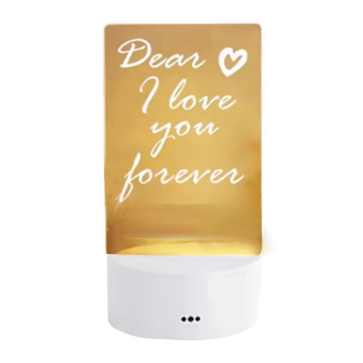 Diy Drawing Board LED Acrylic Message Board with Pen Erasable Children'S Drawing Letter Message Board Night Lamp
