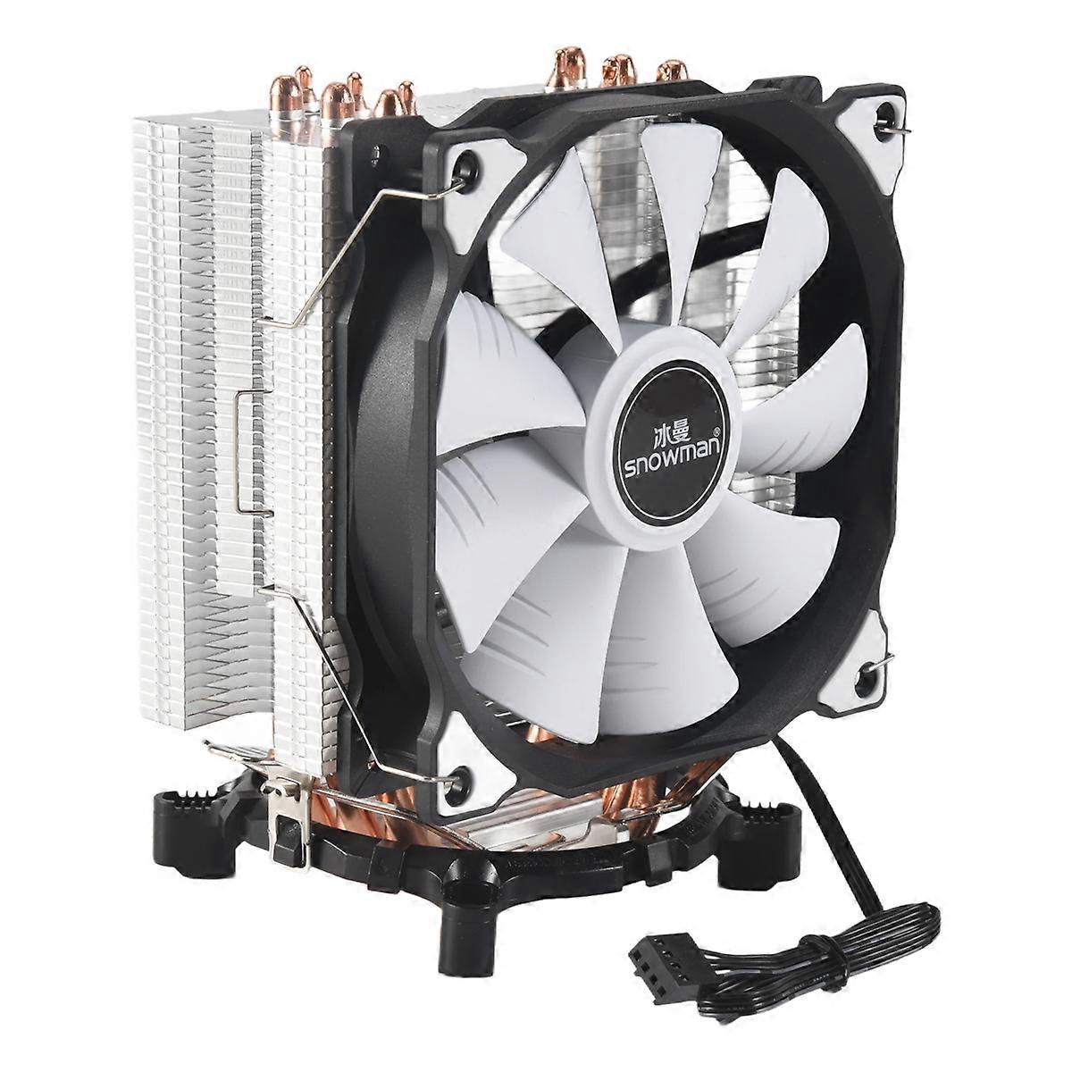 4PIN CPU cooler 6 heatpipe Single fan cooling 12cm fan LGA775 1151 115x 1366 support AMD