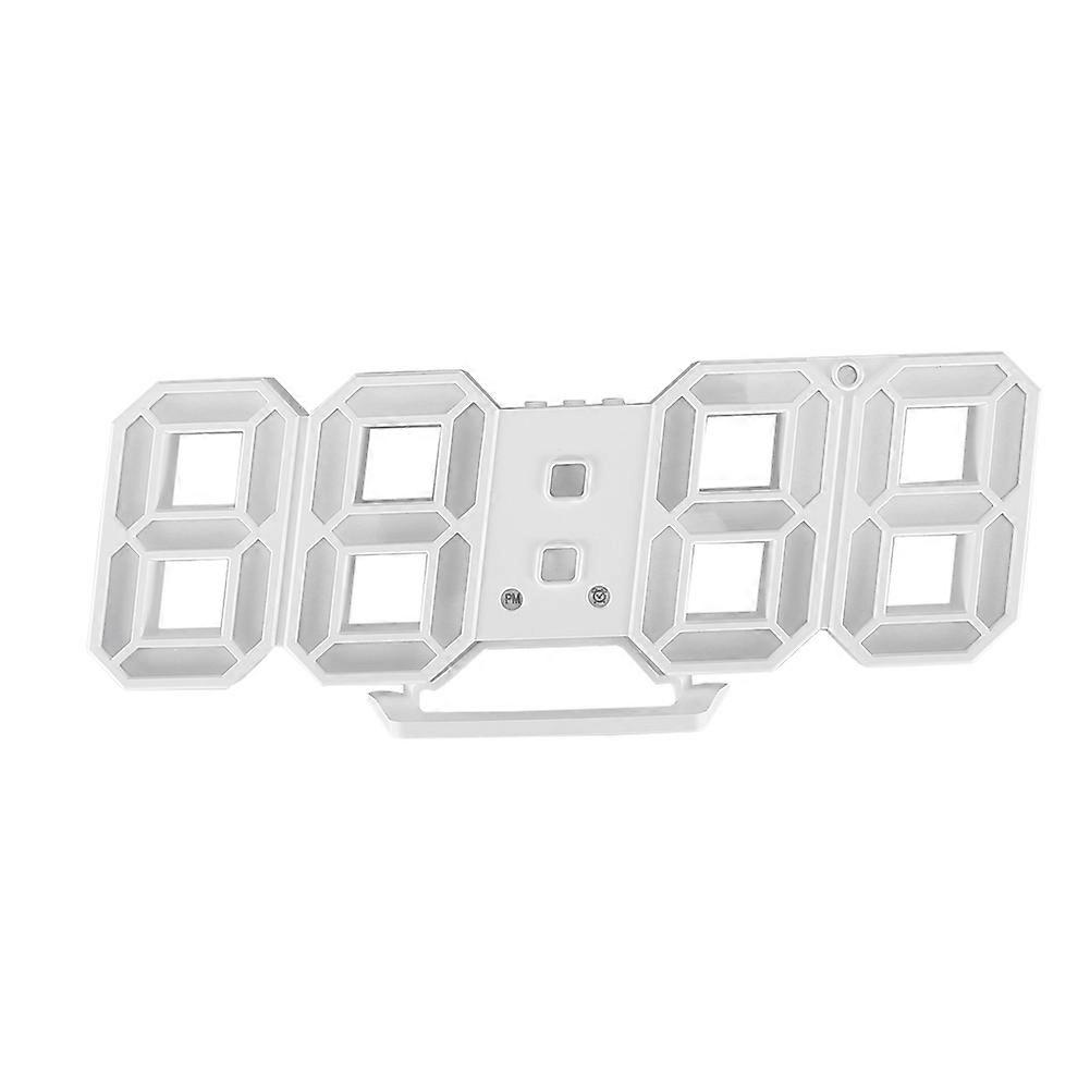 Modern 3D LED Wall Clock with Night Light Function 3D LED Display Bedroom Wall Clock Contemporary Home Decor