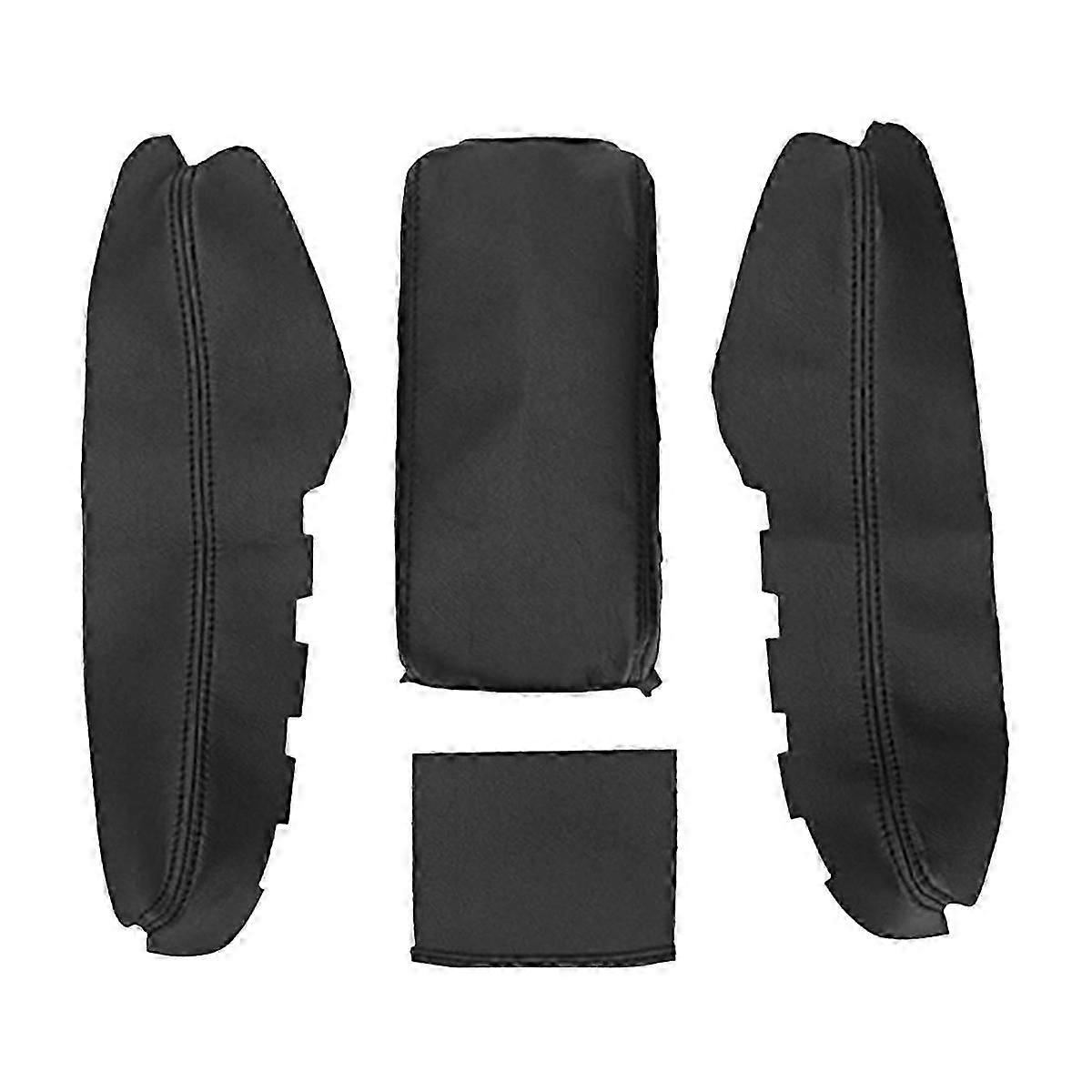 High qualityPure Black PU Leather Center Armrest Box Cover Replace Case for 10