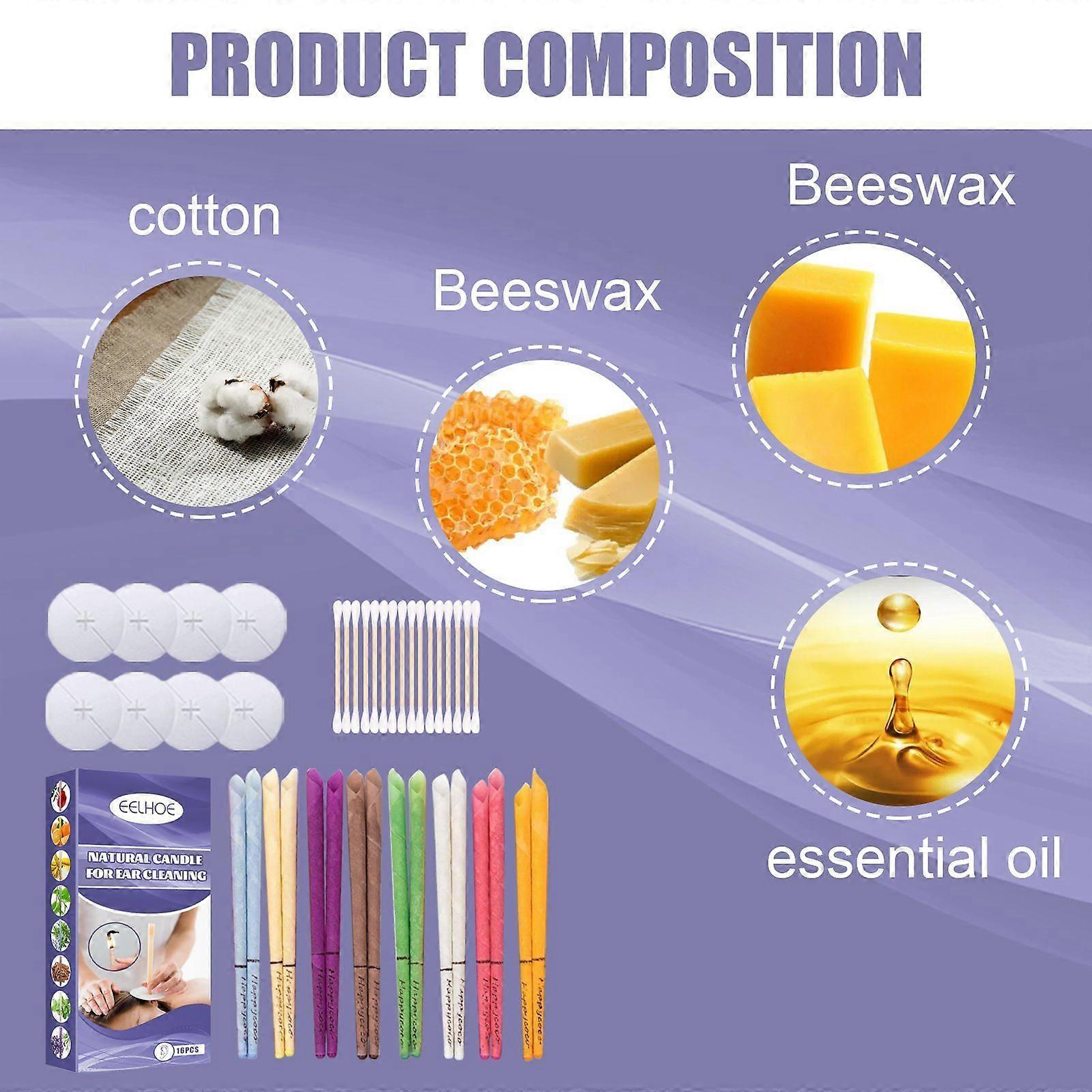 Rohovité ušní svíčky zmírňují stres a uvolňují péči o čištění uší pomocí zástrček vícebarevná sada ušních svíček