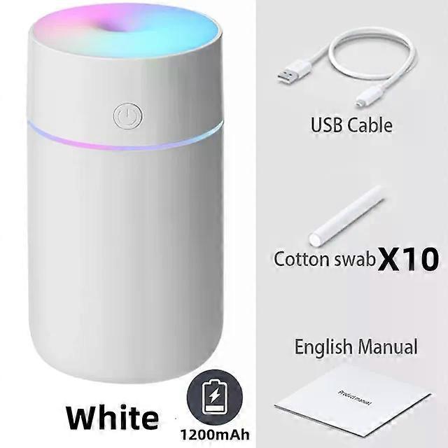 Portable Wireless Air Humidifier Diffuser Usb Ultrasonic Humidifiers Home 1200Mah Battery Rechargeable Humidificador Mist Maker
