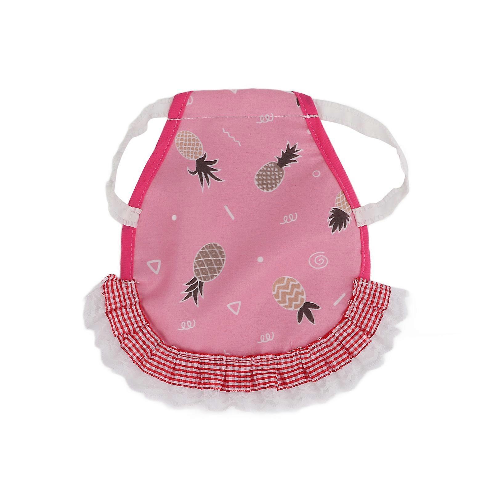 Hen Saddle Cute Protective Pet Chicken Apron with Elastic Straps Adjustable Size Pineapple Pattern for Poultry