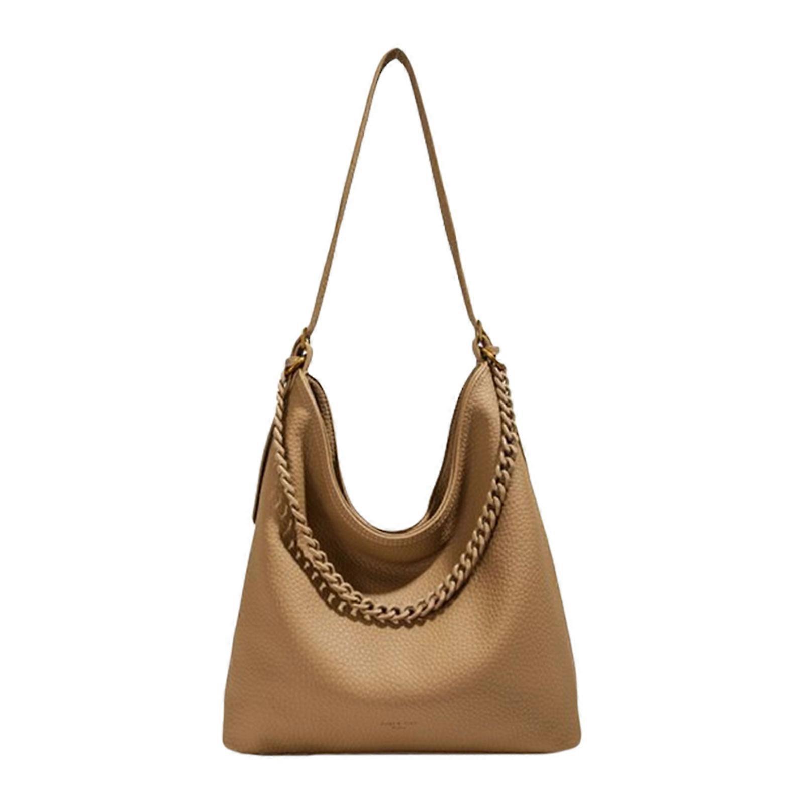 Torba damska Torba na ramię o dużej pojemności Estetyczna torba pod pachami z łańcuszkiem Torba dojazdowa Prosta torebka Torba pod pachami Khaki