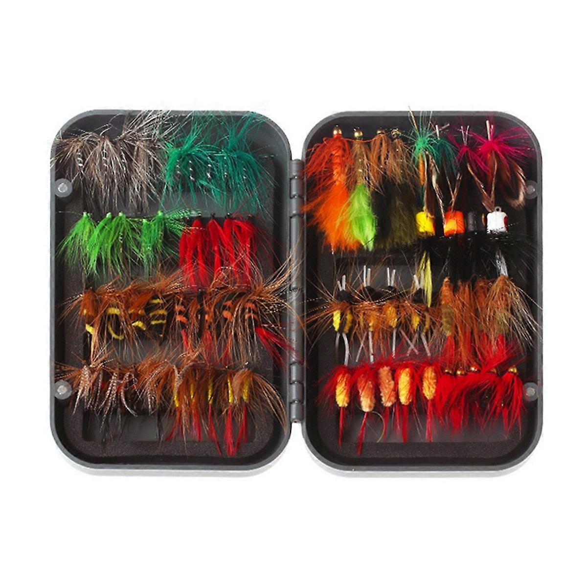 Fly Hook Set Decoration Set for Fly Fishing Trout Fly Bait 68PCS